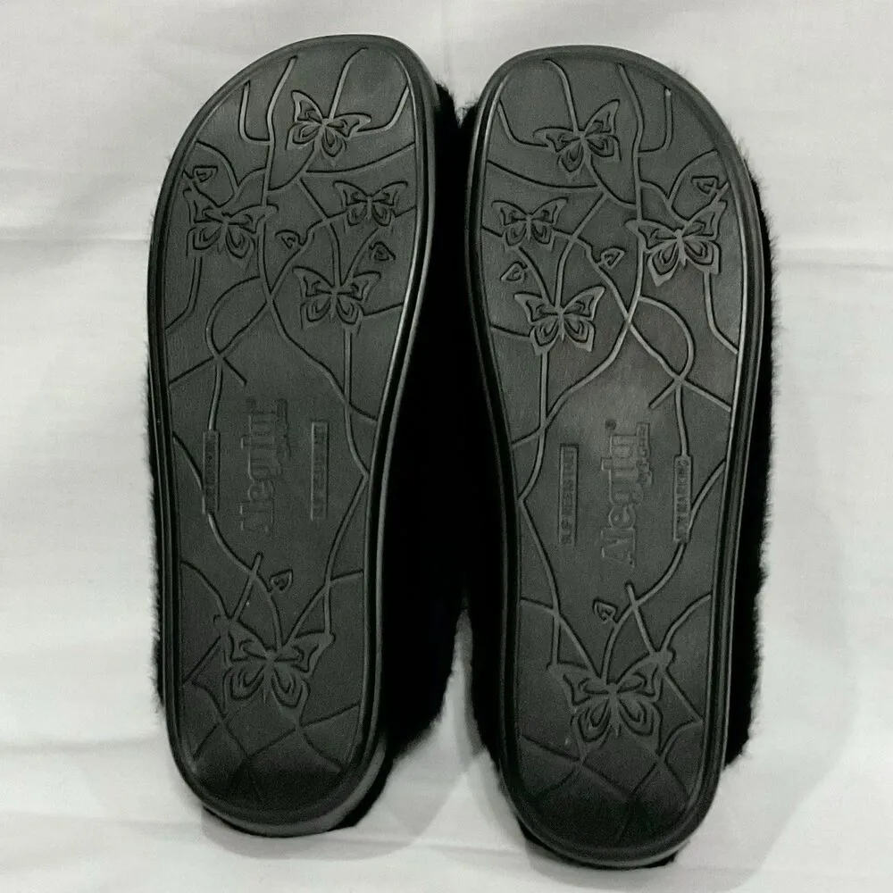 Alegria Leisurelee 2 Cozy Black Slippers Sz 41 EU New 26.5 cm Faux Fur - Image 10