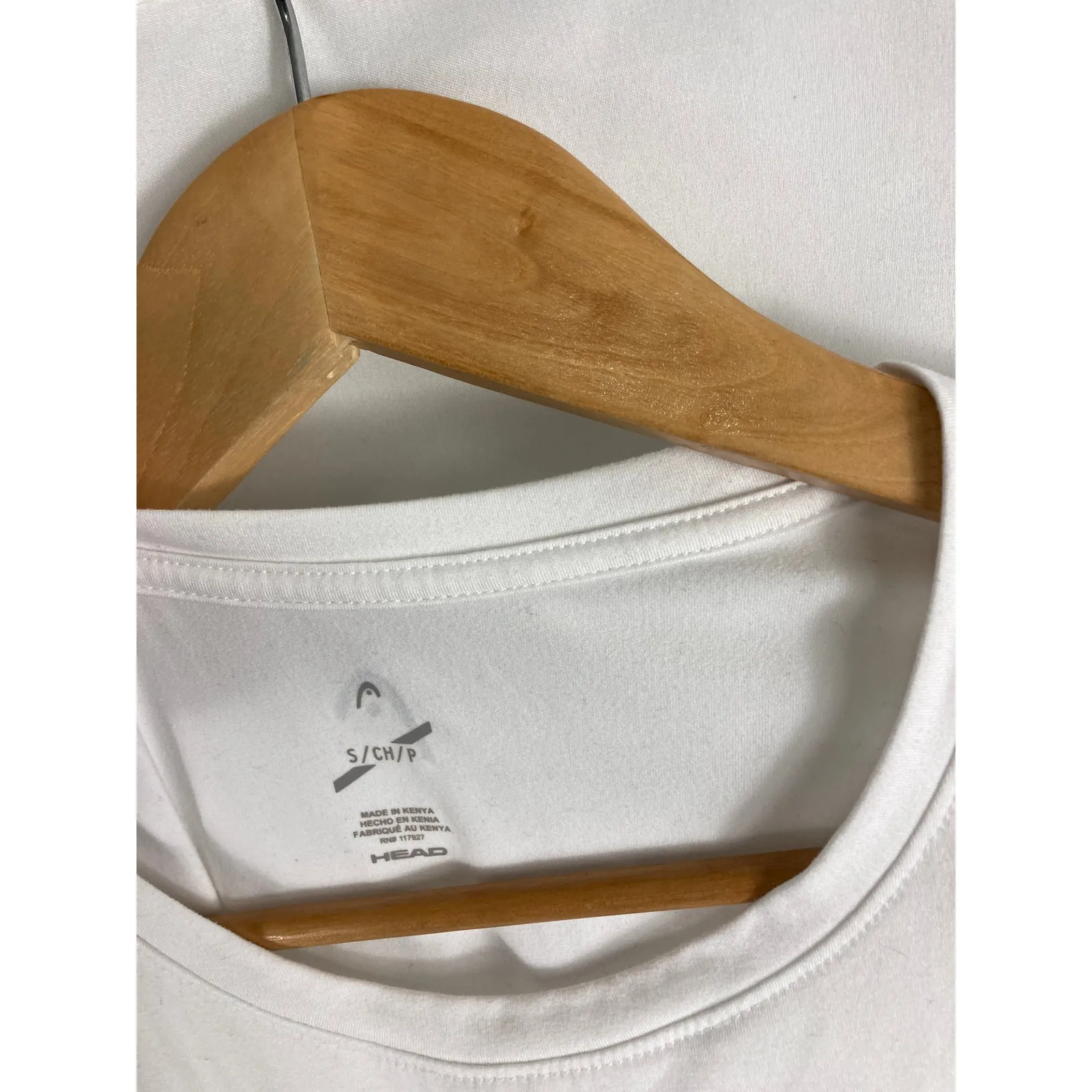 Head White Athletic Tshirt with Mesh Bottom Size Small - Image 3