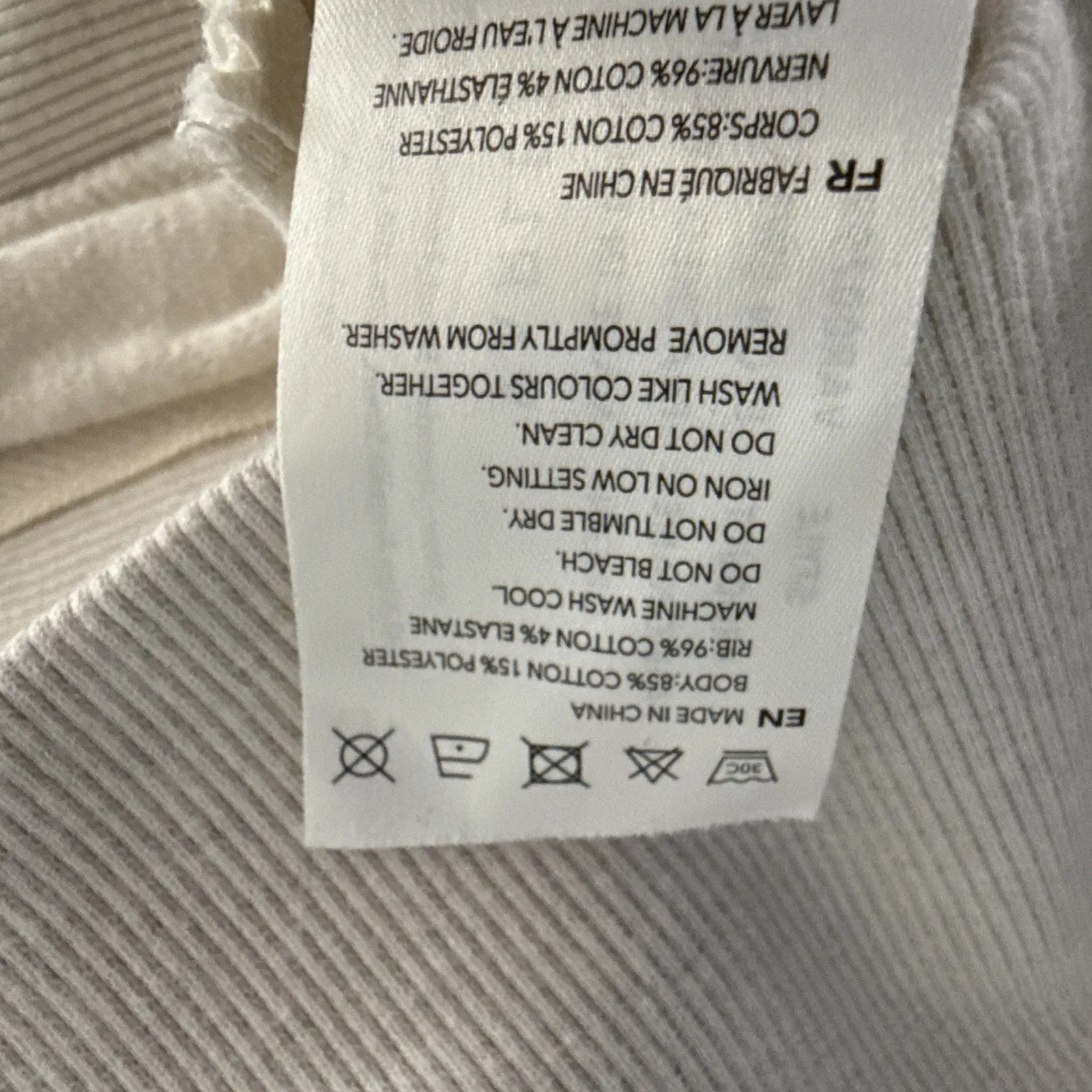 Varley Womens Eton Sweat Side Zip Sweatshirt Size S Cream Peached Sweat - Image 10