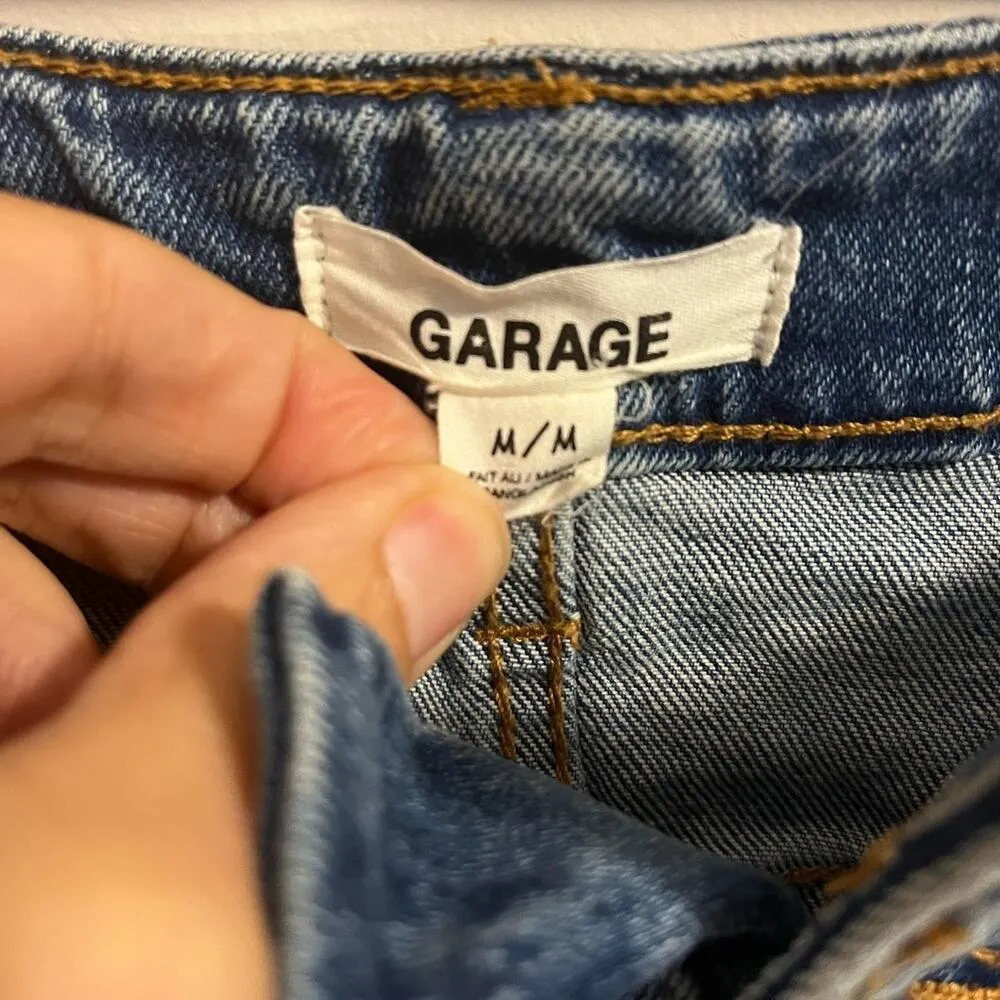 NWOT Garage Women's Retro Jean Mini Skirt Exposed Botton Fly sz. M - Image 6