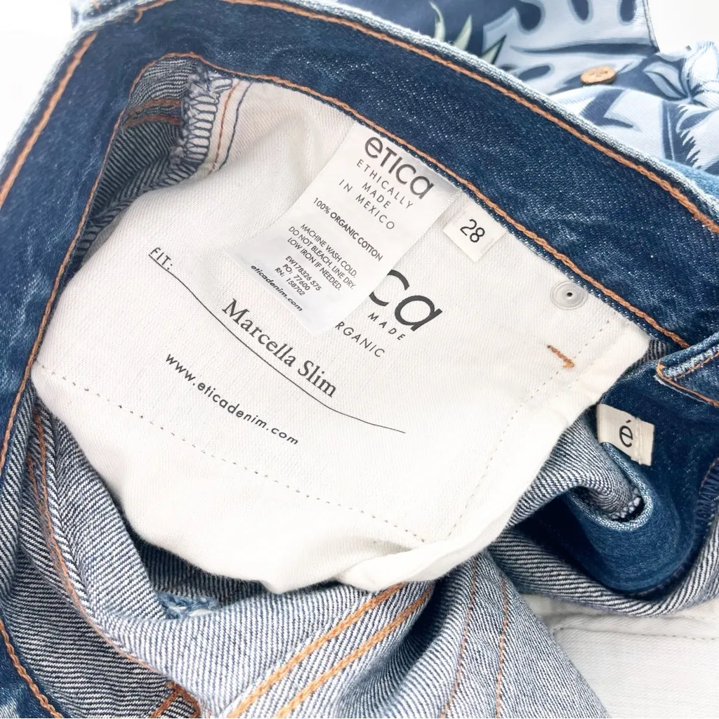 Etica Marcella High Rise Slim Medium Wash Jeans Blue Size 28 - Image 5