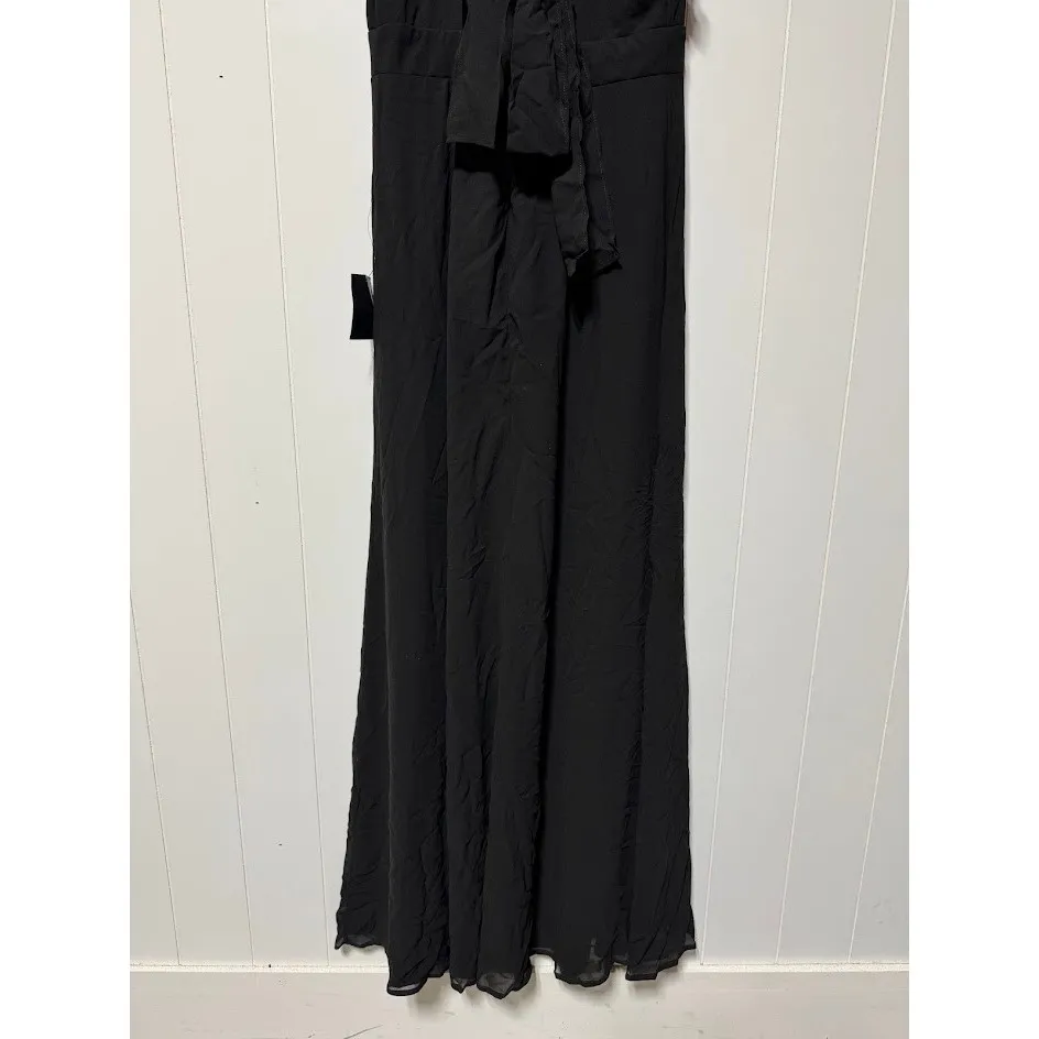 Lulus Black Flutter Sleeve Sweetheart Neck Maxi Dress Size M - Image 9
