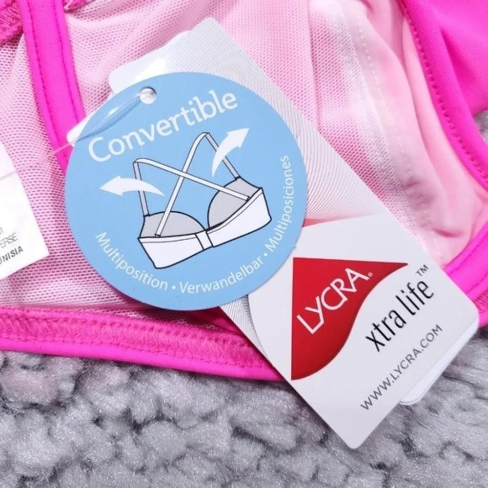 Freya In The Mix Underwire Banded Halter Bikini Swim Top Size 28DD Pink Seamed - Image 6