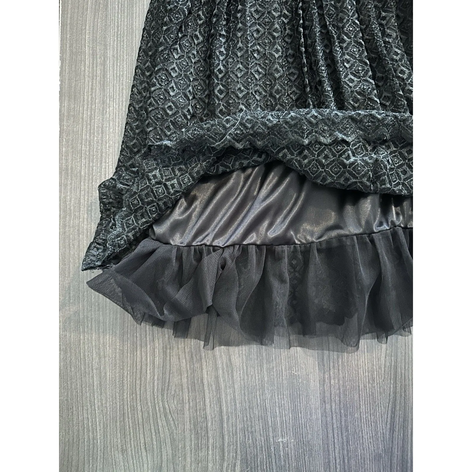 BCLY Womens Mini Dress Medium Strappy Sirencore Fairy‎ Y2K Whimsigoth Witchy Black Size undefined - Image 9