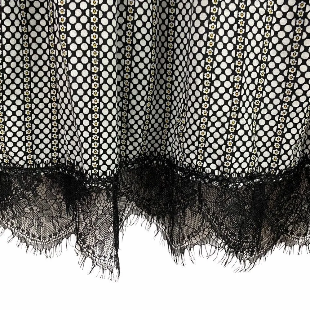 Hazel Haze off shoulder lace bottom blk/white top Black Size M - Image 3