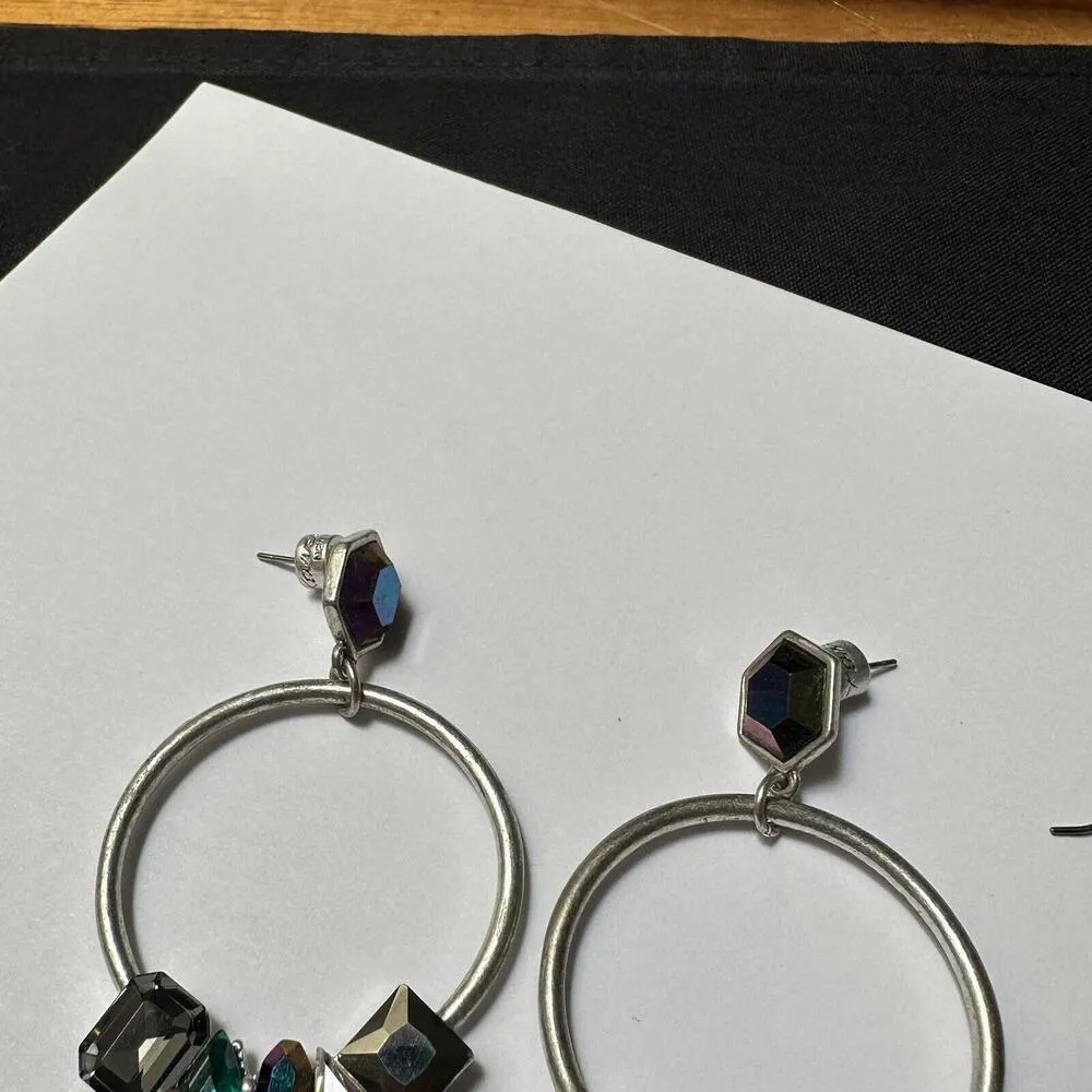 Lot Of 2 Pierced Dangle Earrings Hammered Metal Fish & 1 Kenneth Cole - Image 5