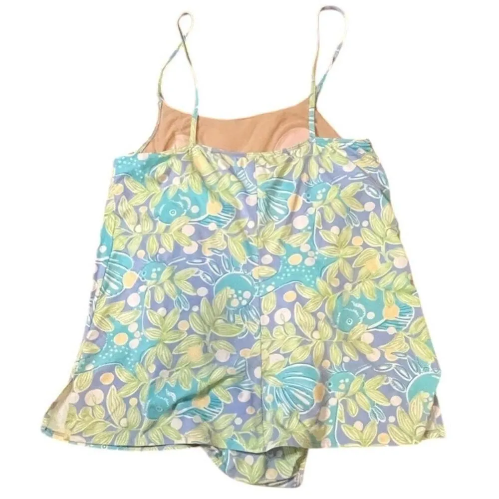 Lilly Pulitzer Sweet Blue Crabby One Piece Swim Dress Size 8 Vintage - Image 2