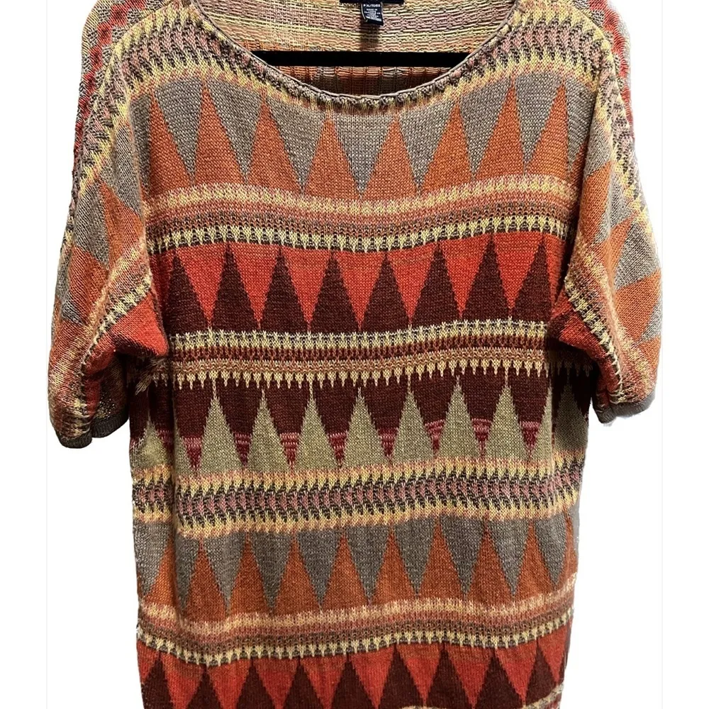 CHAPS P XL SHORT SLEEVE SWEATER BLOUSE TOP - Image 5