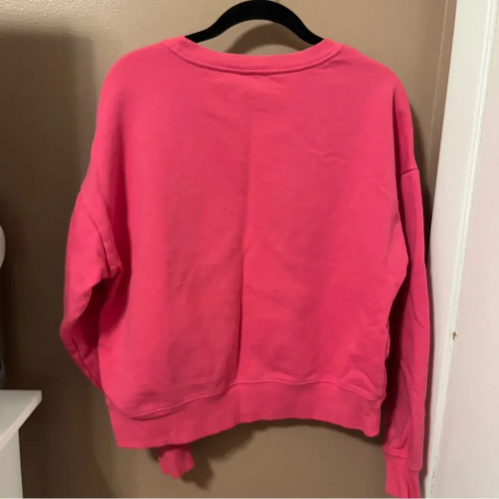 Anthropologie Maeve Jordan Nickson Bisou Bisou Valentine's Day Pink Sweatshirt - Image 4