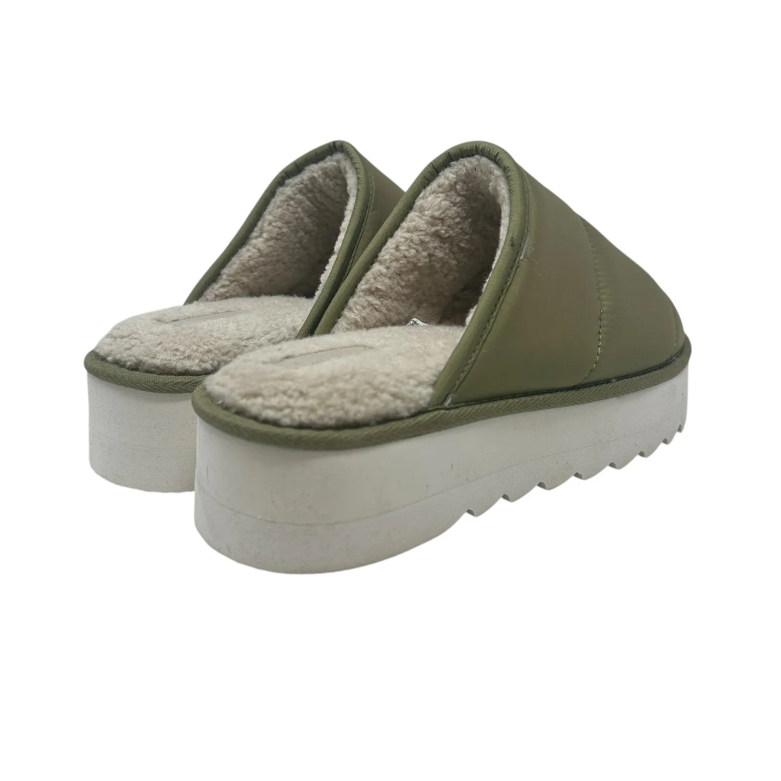 Anthropologie Maeve Puffy Platform Slippers Green Size Large US‎ 10 11 - Image 7