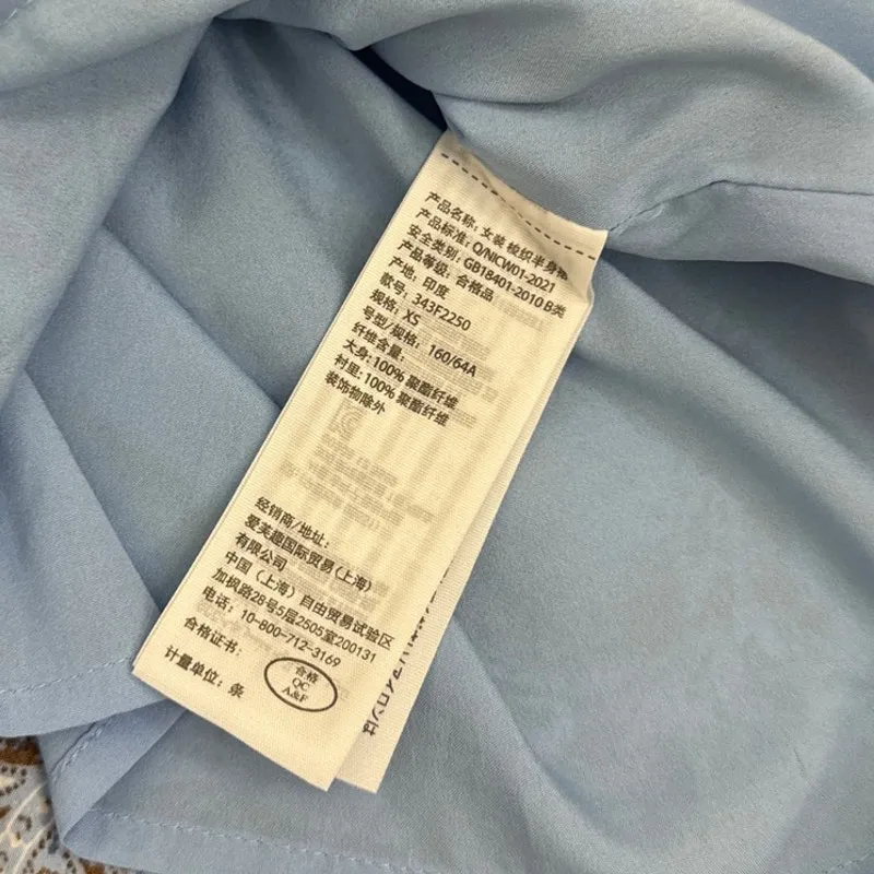 Hollister Y2K Babydoll 2 Piece Blue Paisley Satin Skirt Crop Top Set Size XS SM - Image 4