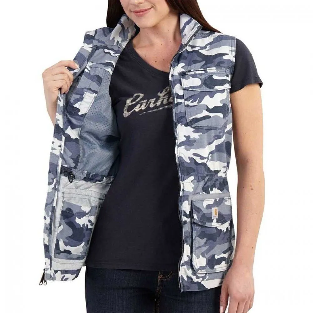 Carhartt women's blue camo‎ vest NWT C16 - Image 2