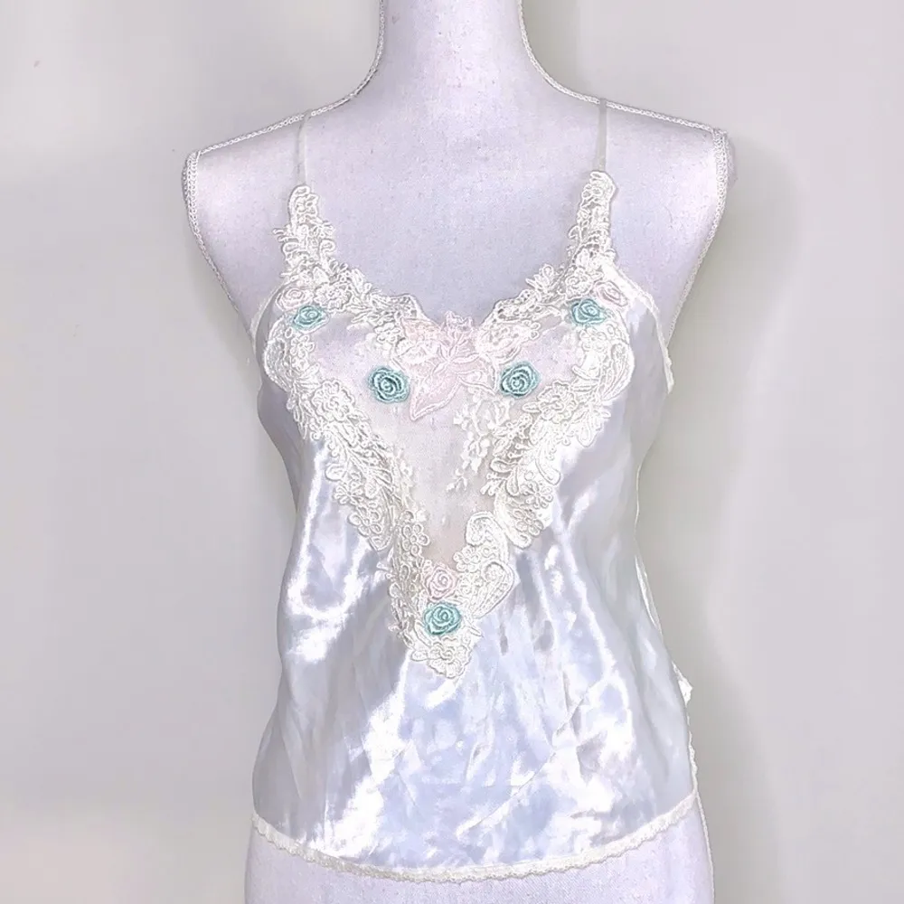 Vintage Victoria’s Secret Satin Rosette Camisole - Image 2