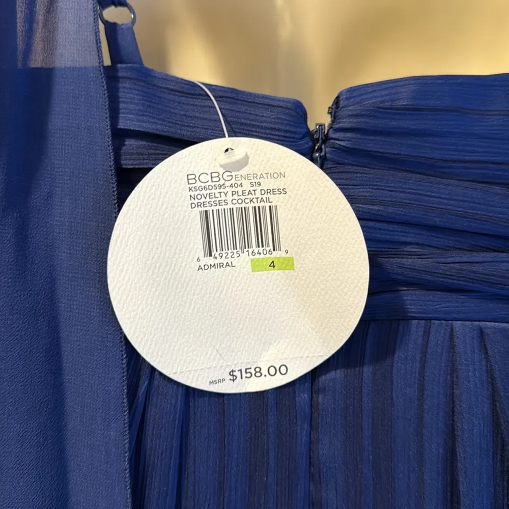Bcbg novelty pleat formal dress on admiral 4 NWT - Image 11