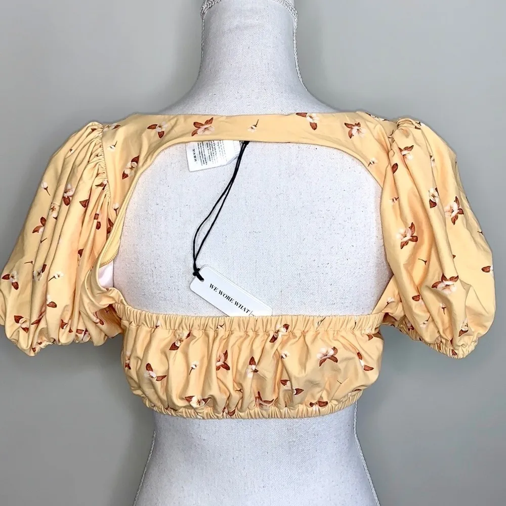 We Wore What  Lily Puff Sleeve Bikini Top - Image 7