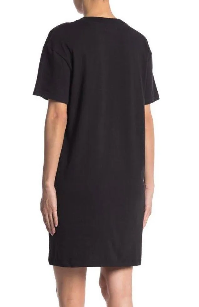 NWT  Tina T-Shirt Dress Mini Short Sleeve Crewneck Solid Black New - Image 2