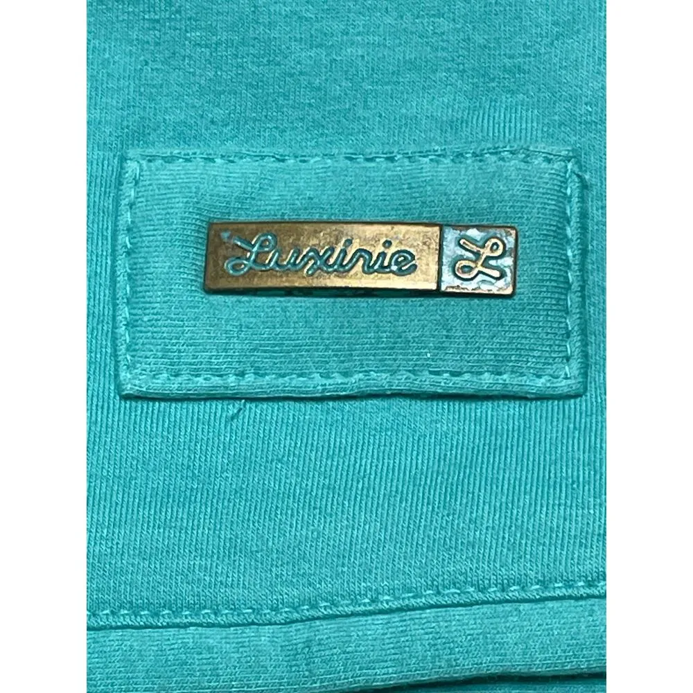 Luxirie by LRG Activewear Zip Front Aqua Sweatshirt Jacket size XL Blue - Image 4