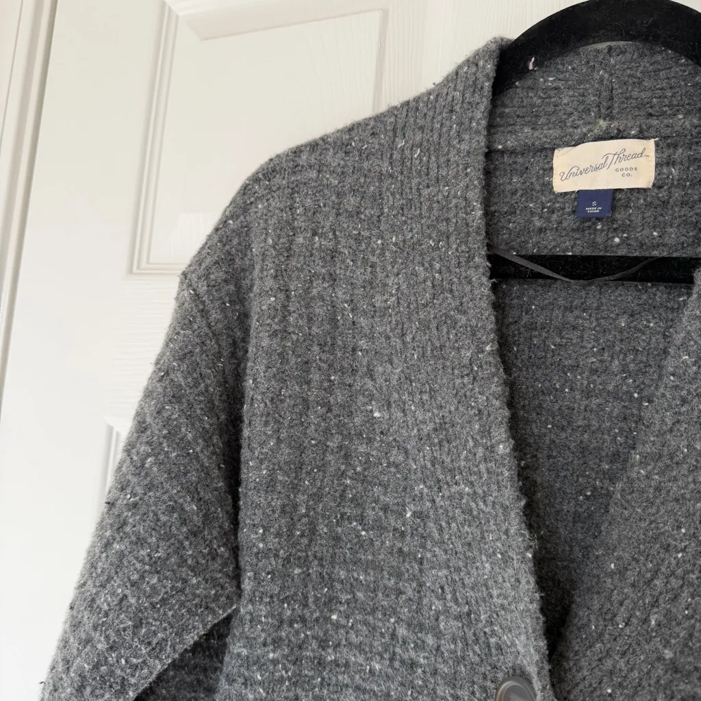 Universal Thread Gray Knit Cardigan Sweater Size Small - Image 2