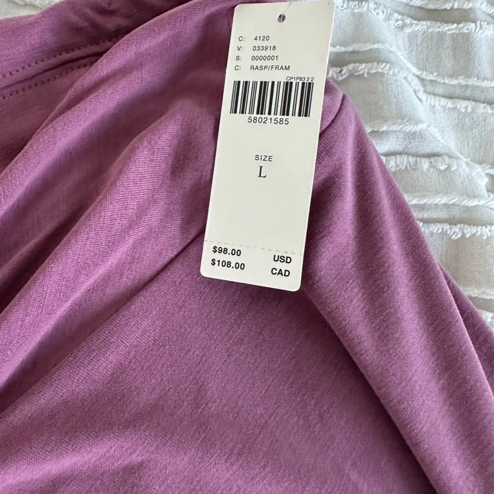 Ruched Front Midi Skirt, Pink Cranberry Size Large - Image 2