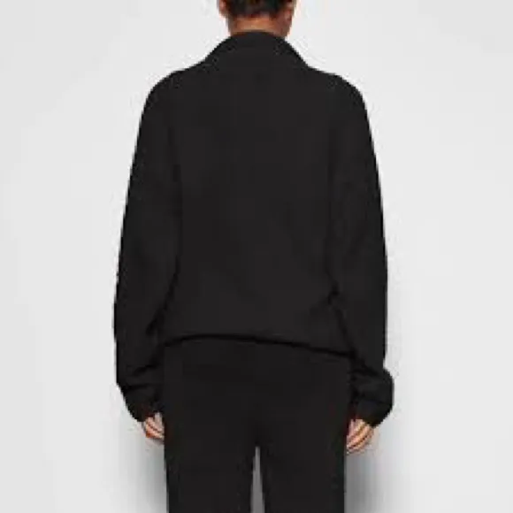SKIMS Cozy Knit Pullover Jacket Onyx Size L/XL Black Teddy - Image 2