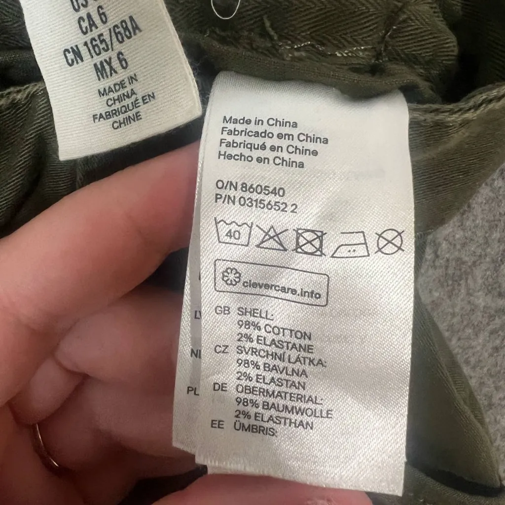 L.O.G.G. (Label‎ of Graded Goods) Woman Size 6 army green utility mini skirt - Image 6