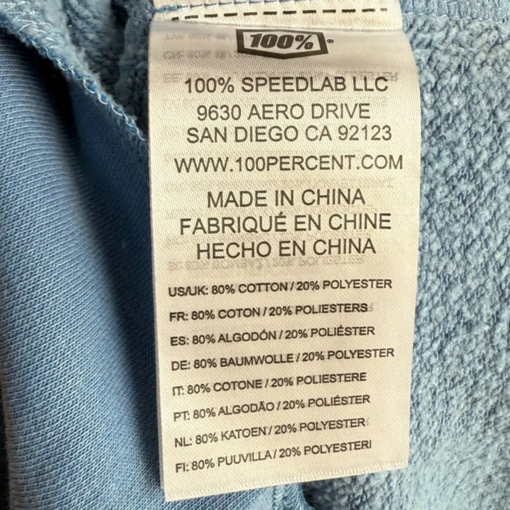 NWT 100% Blue THORUNN Fleece Pullover Crewneck Sweatshirt Size M - Image 6