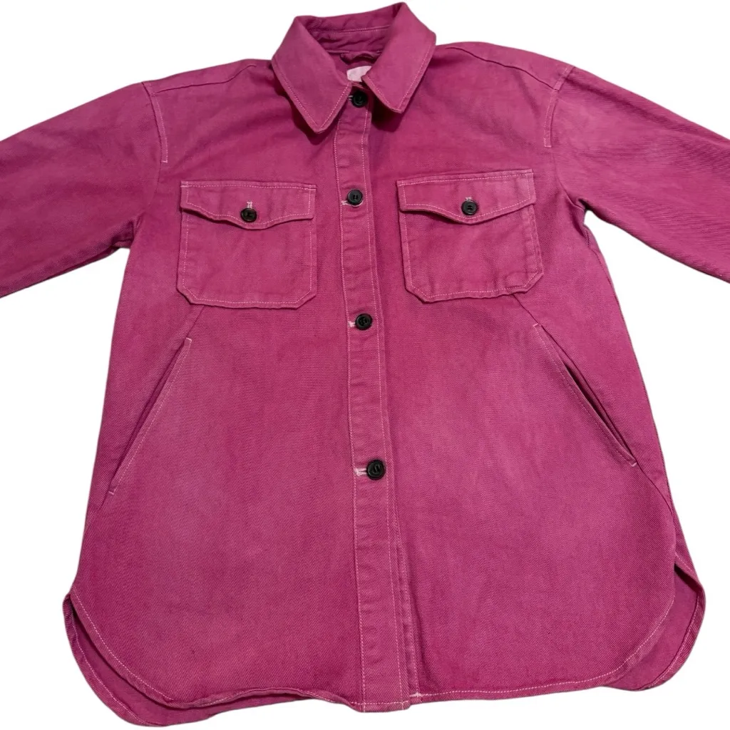 H&M Fuchsia Denim Utility Jacket - Image 2