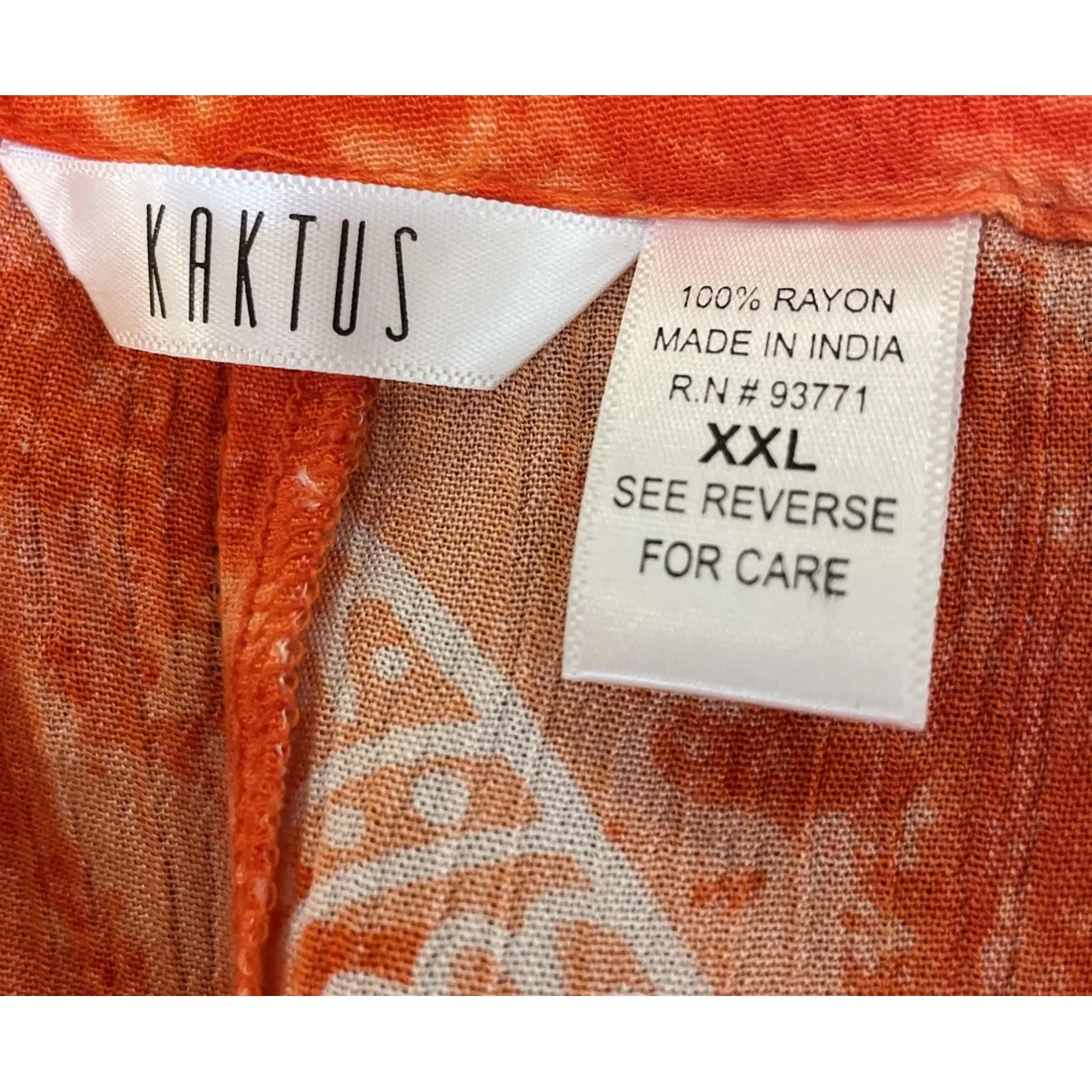 Kaktus Womens XXL Fish Sleeveless Dress Pockets Orange Tank Adjustable Hem Beach - Image 6