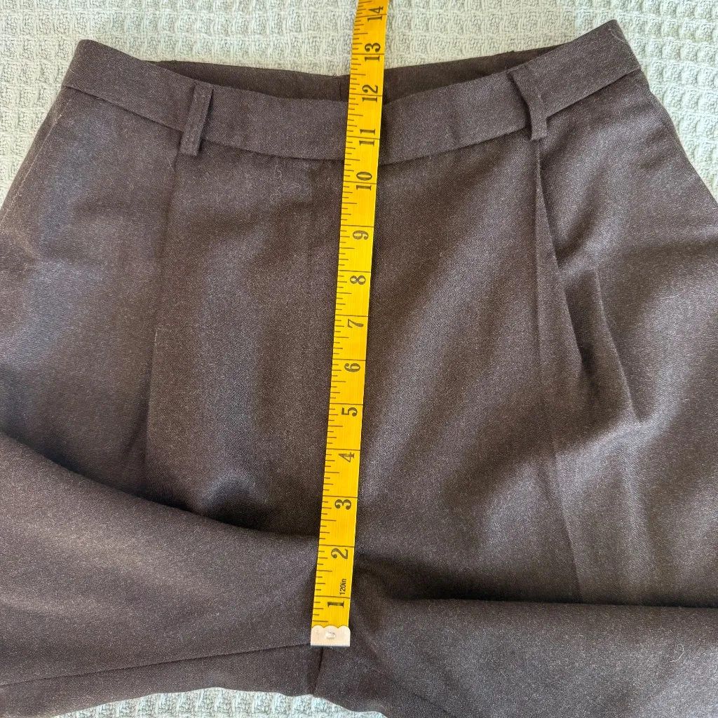 Vintage Neiman Marcus 100% Wool Pants Womens 6 Brown Trousers Slacks Made in USA - Image 7