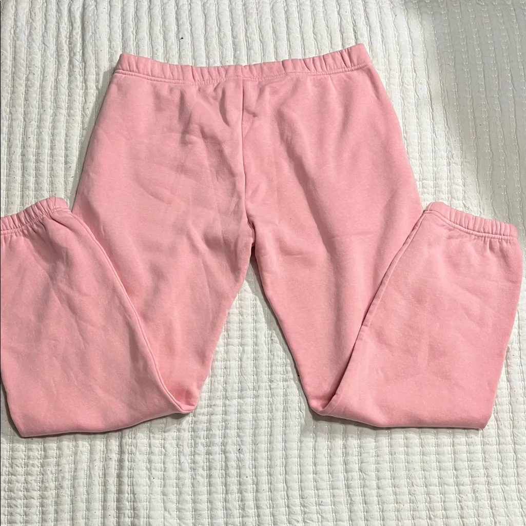 Women's Pink Star Emblem Joggers Size XL - Image 3