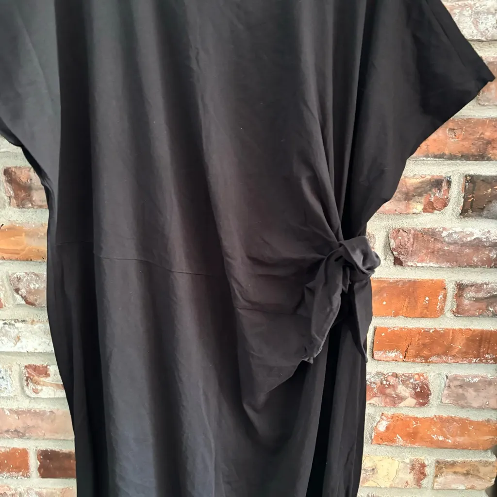 Universal Standard Black Cinch Waist T-shirt Dress - Image 5