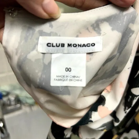 CLUB MONACO Ionita Floral Print‎ Ruffle Romper Womens Size 00 XXS - Image 7