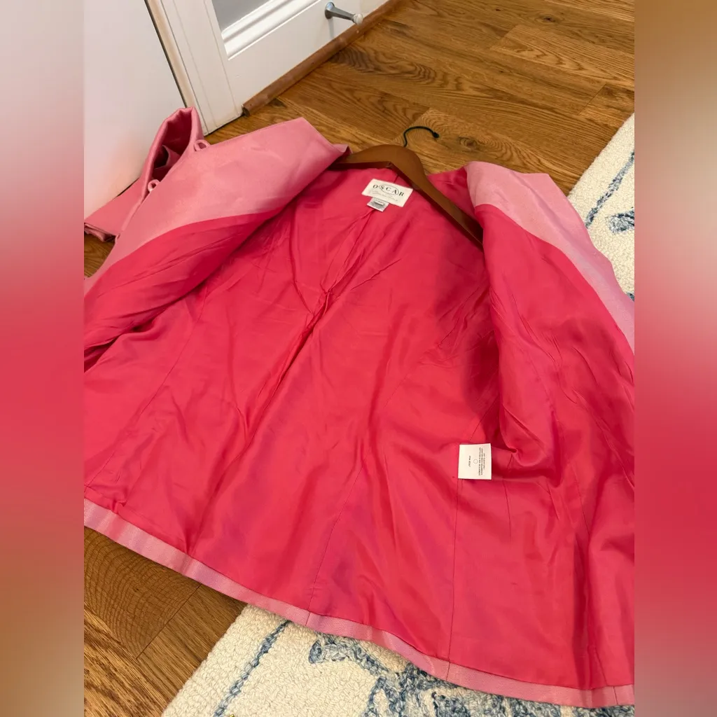 Oscar De La Renta Pink Jacket Size 14 - Image 9