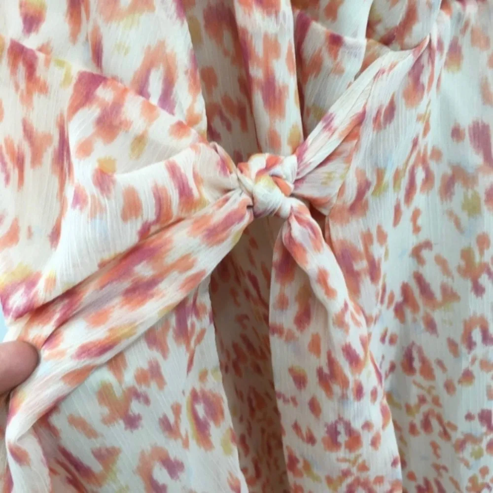 Nordstroms All In Favor Simone Floral Print Wrap Dress Size Small - Image 7