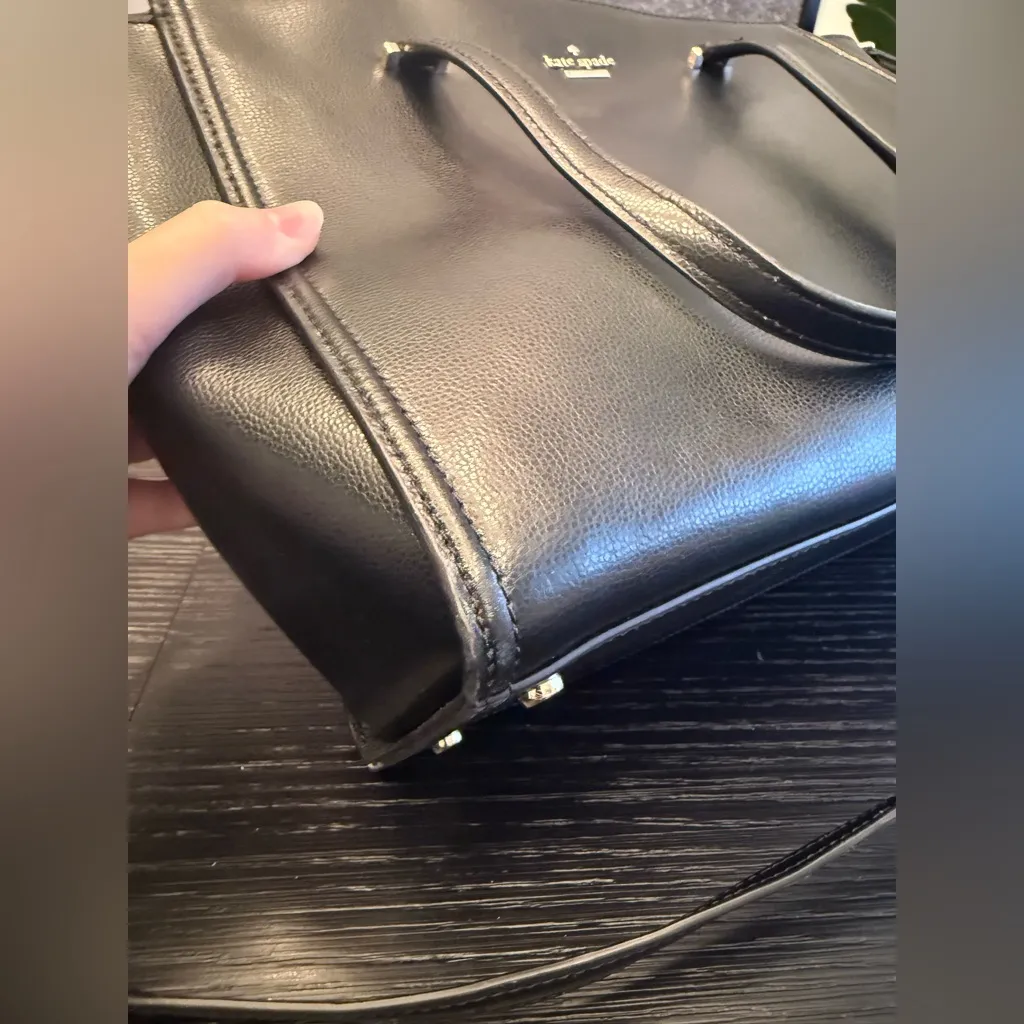 Kate Spade New York Geraldine Satchel Patterson Drive Black Leather Tote Purse - Image 4