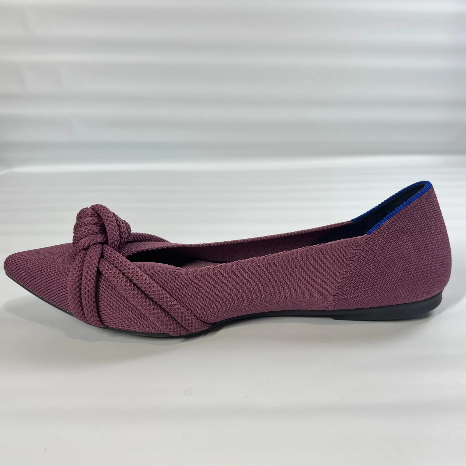 Rothy's The Point Knot Flats In Love‎ Purple Knit Shoes Size W9 EU 39 Classic - Image 8