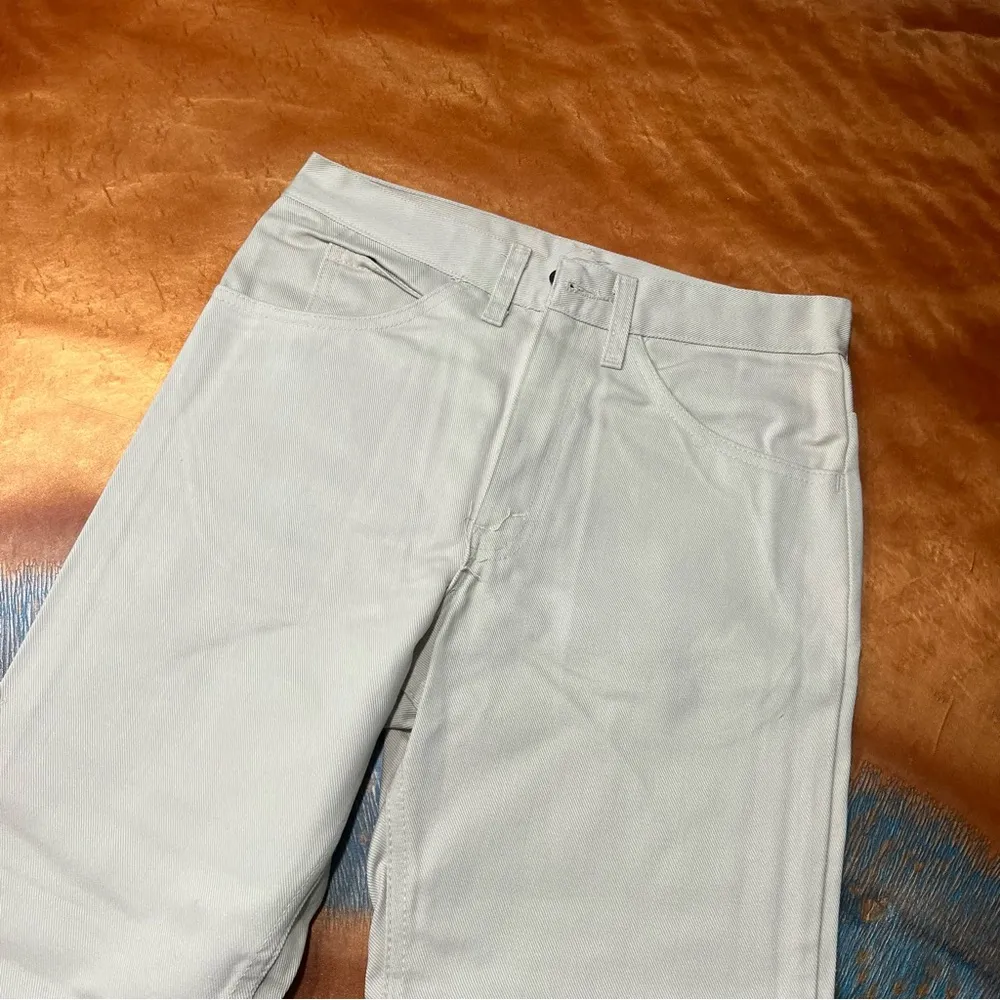 Vintage Big E Levi’s Slim Fits Khaki Denim Jeans size 29” New Made in USA 1960s - Image 11