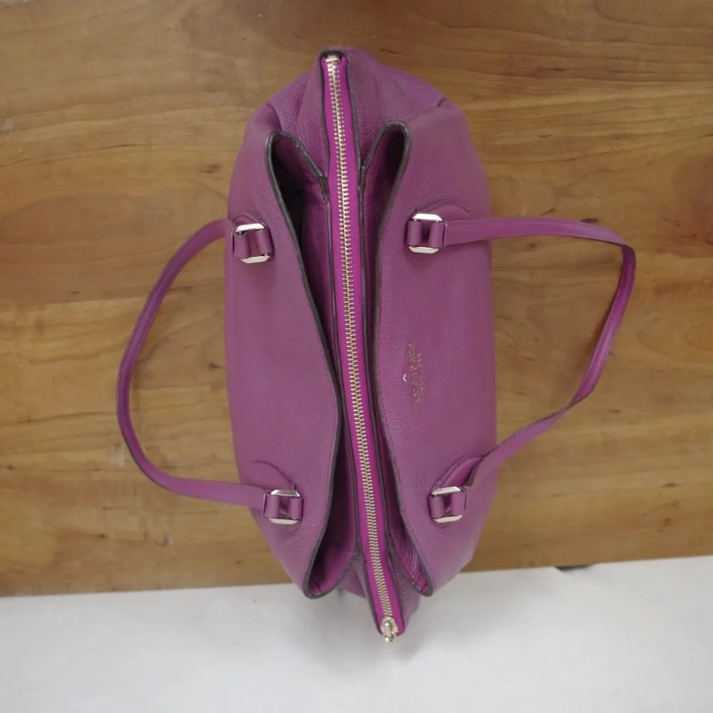 Kate Spade New York Purple Pebbled leather Shoulder Bag - Image 14