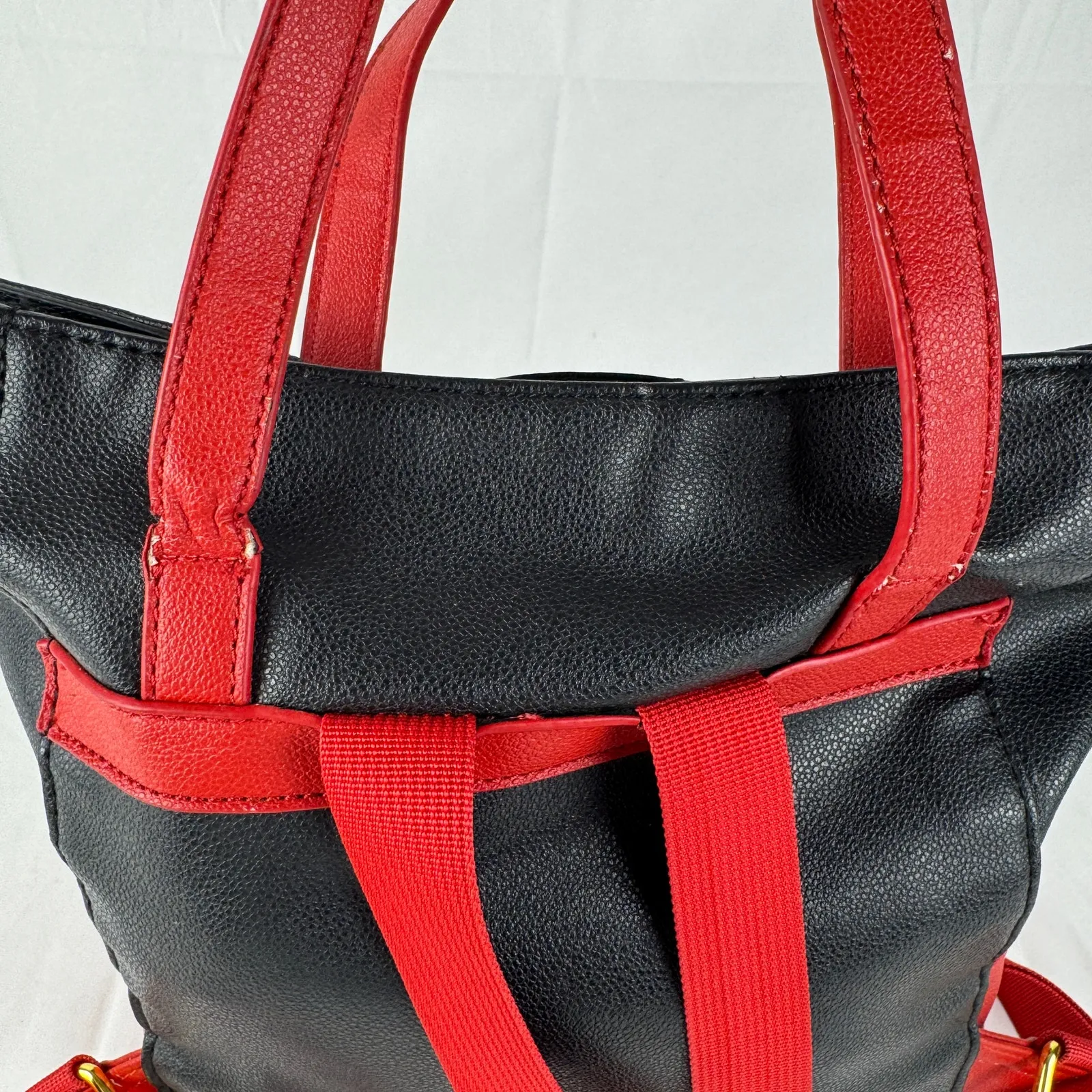 Disney Dani Nicole Mickey Mouse Mini Backpack Bag Red Black Yellow Purse - Image 6