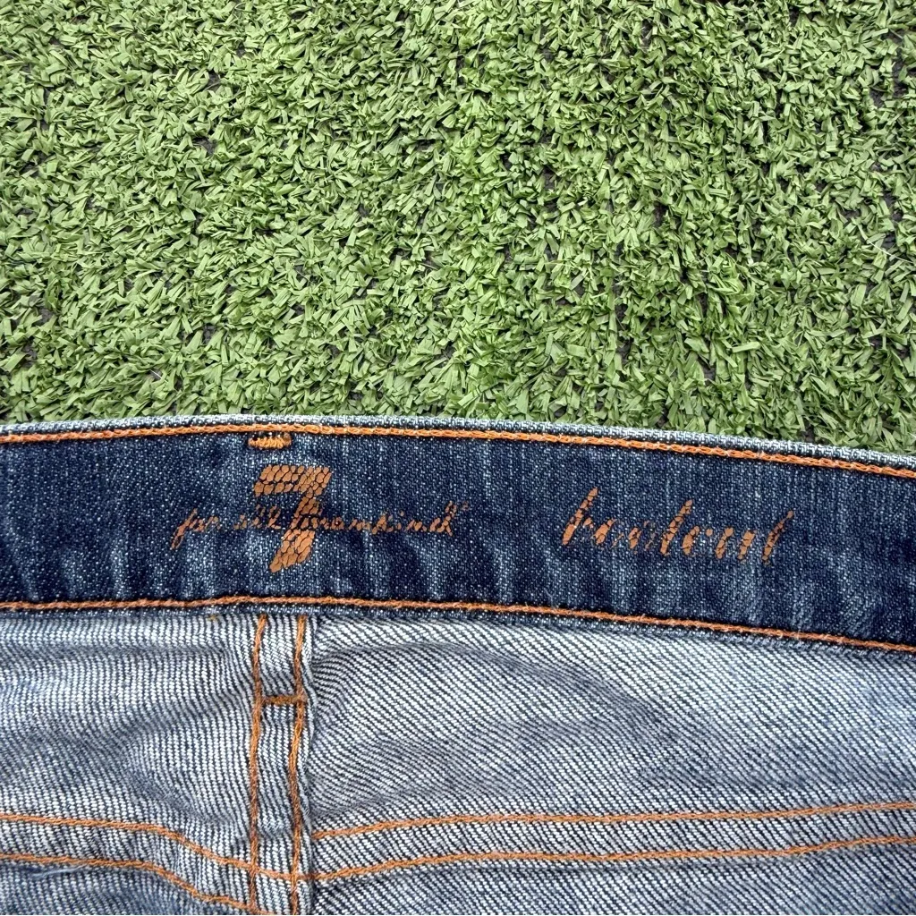 7 For All Mankind Blue Boot Cut Jeans, Size 28 - Image 6