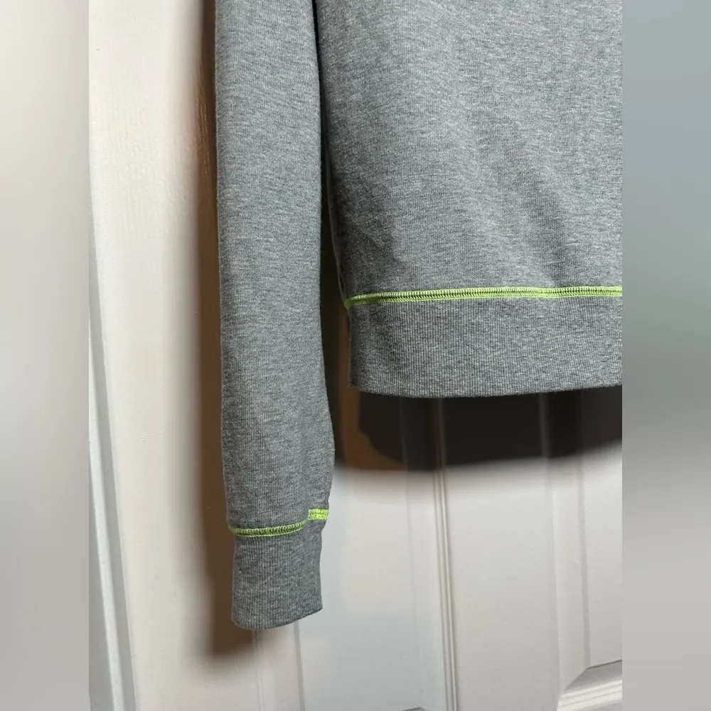 Vintage Y2K Lime Green Victoria’s Secret PINK Zip Up Hoodie Women’s Sweatshirt - Image 8