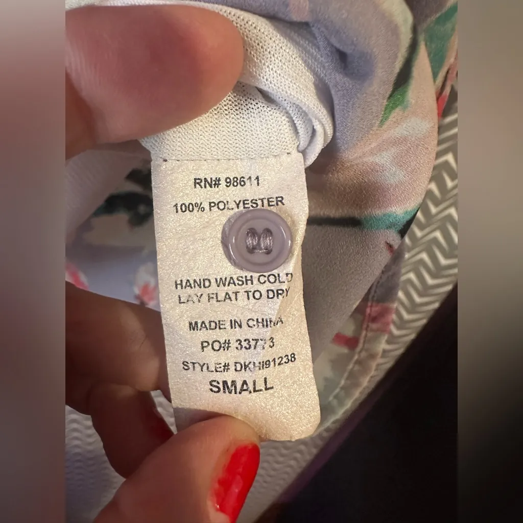 Eight Sixty | Floral Drawstring Mini Dress, Size S - Image 8