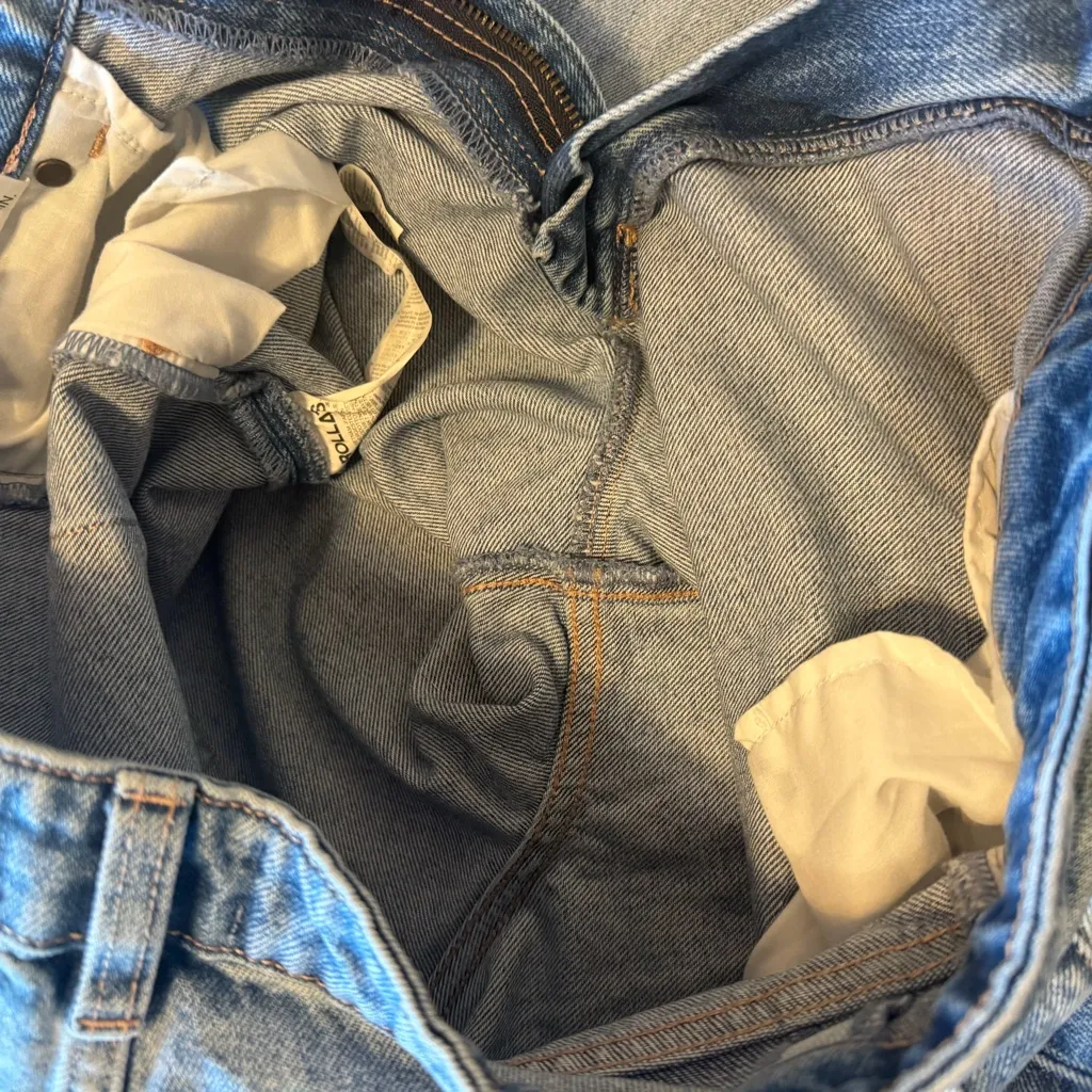 ROLLA’S Heidi high rise loose straight distressed jeans, medium wash sz 26 Blue - Image 14