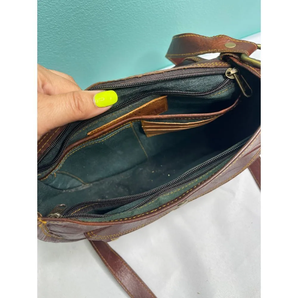 Vintage Leather Crossbody Bag - Image 3