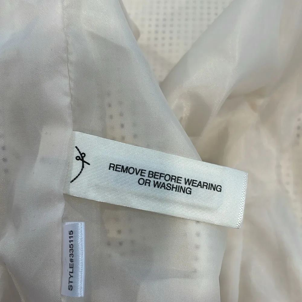 Ann Taylor ivory full zip elastic waist vegan leather jacket - Image 11