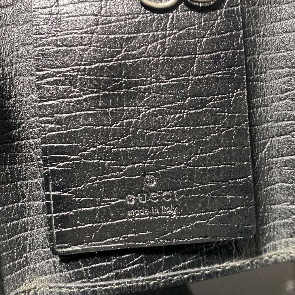 Authentic Gucci Black Leather Key Holder - Image 5