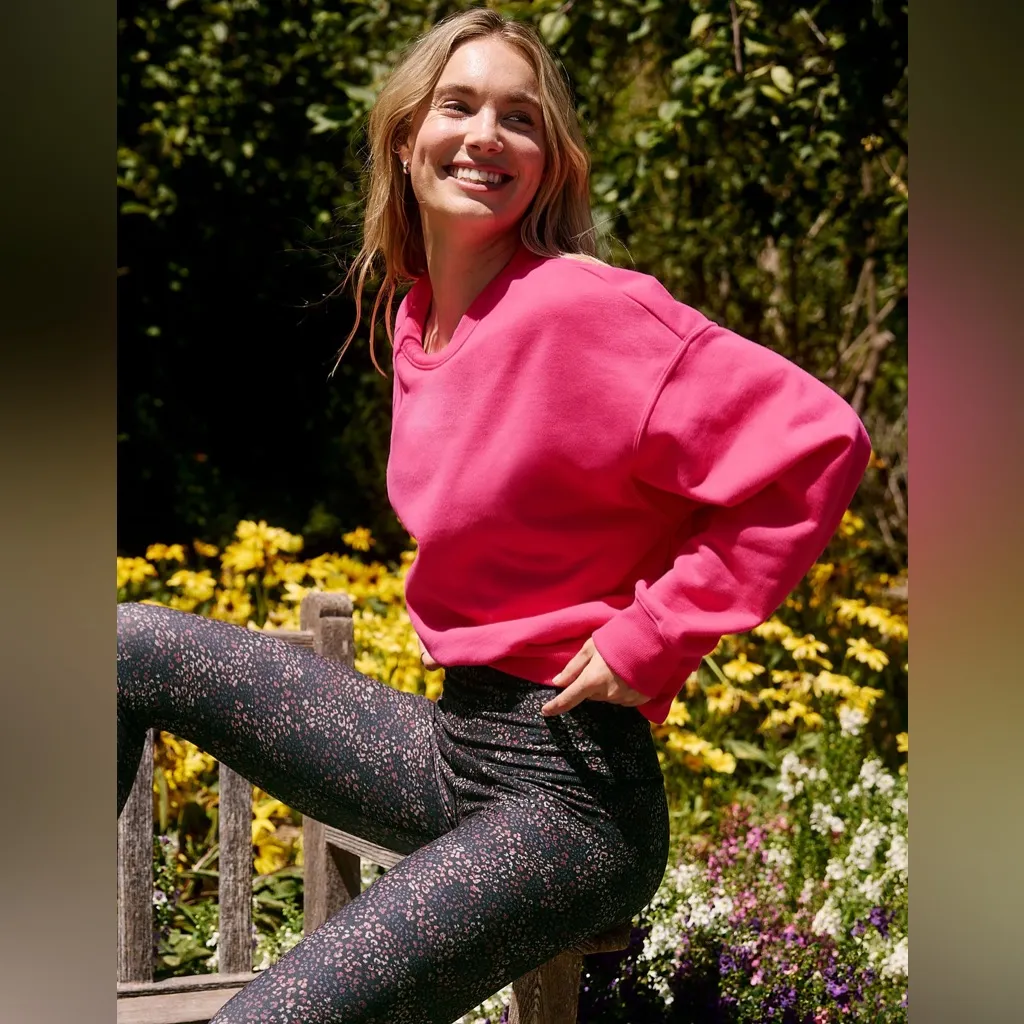 NWT beyond yoga LuxeFleece Crewneck Sweatshirt size small - Image 2