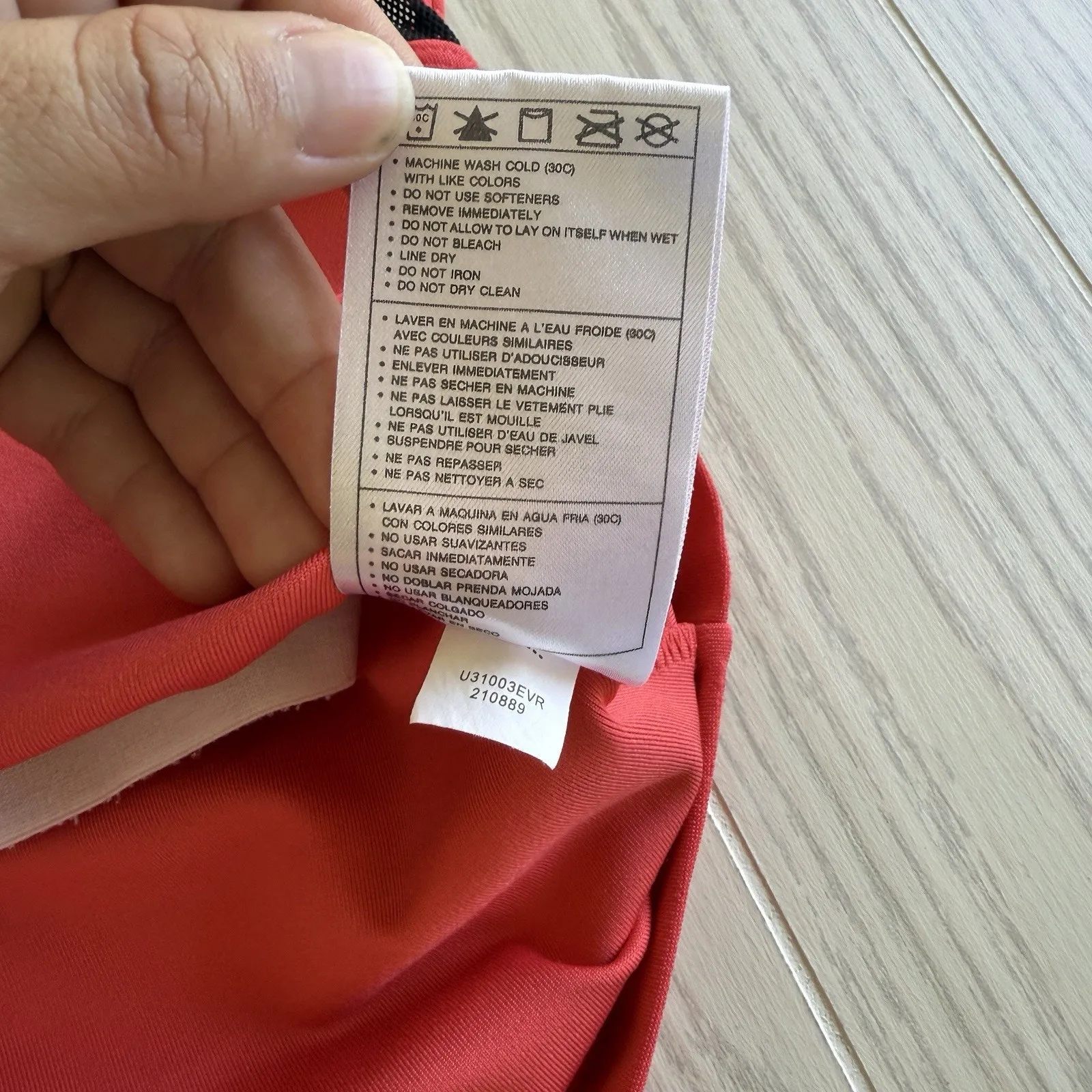 Nike Dri-Fit Run Women's Large Pink Black Mesh Crop Tank Top - Image 4