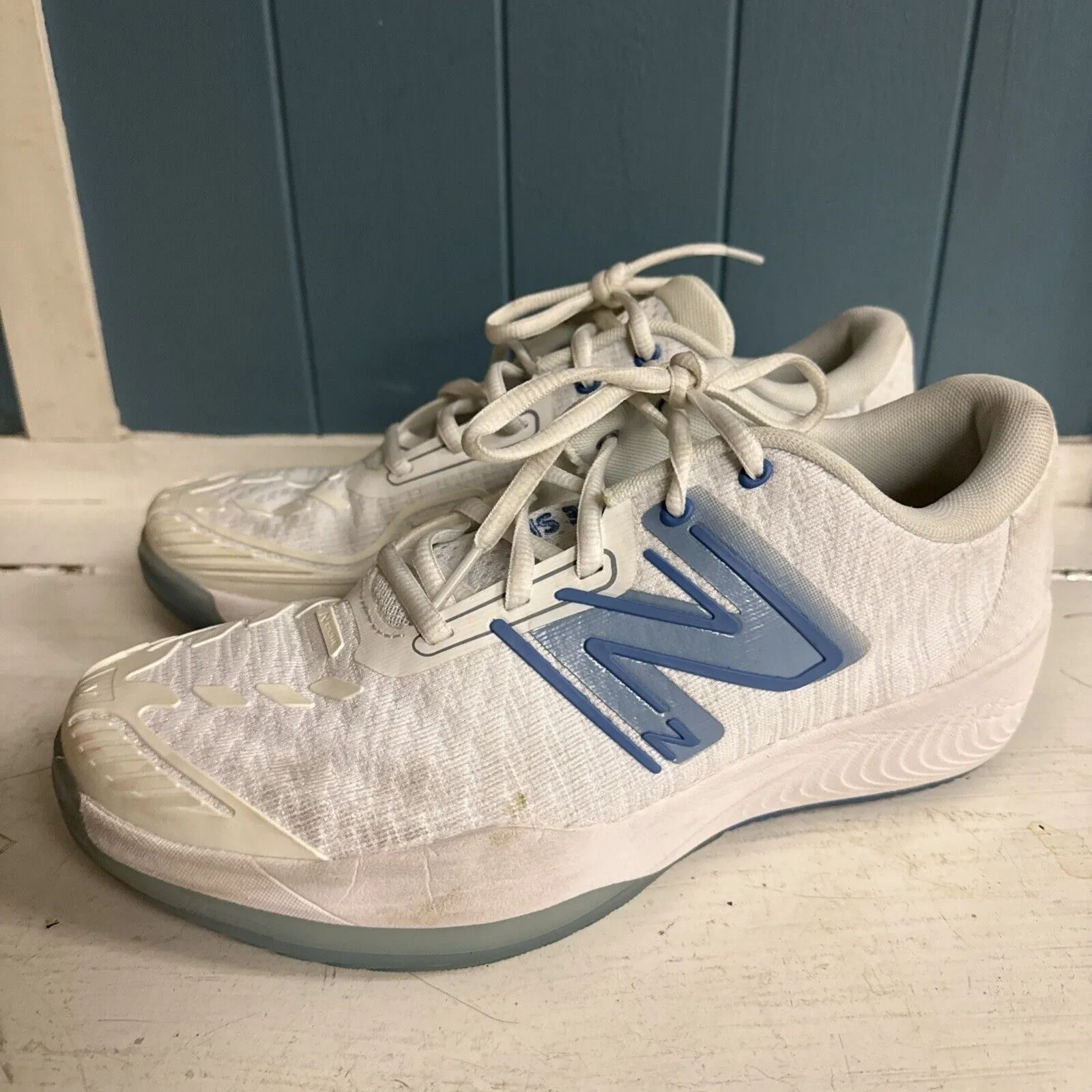 Women's Size 9.5 New Balance FuelCell 996v5 White Navy Women's Tennis‎ Running - Image 5