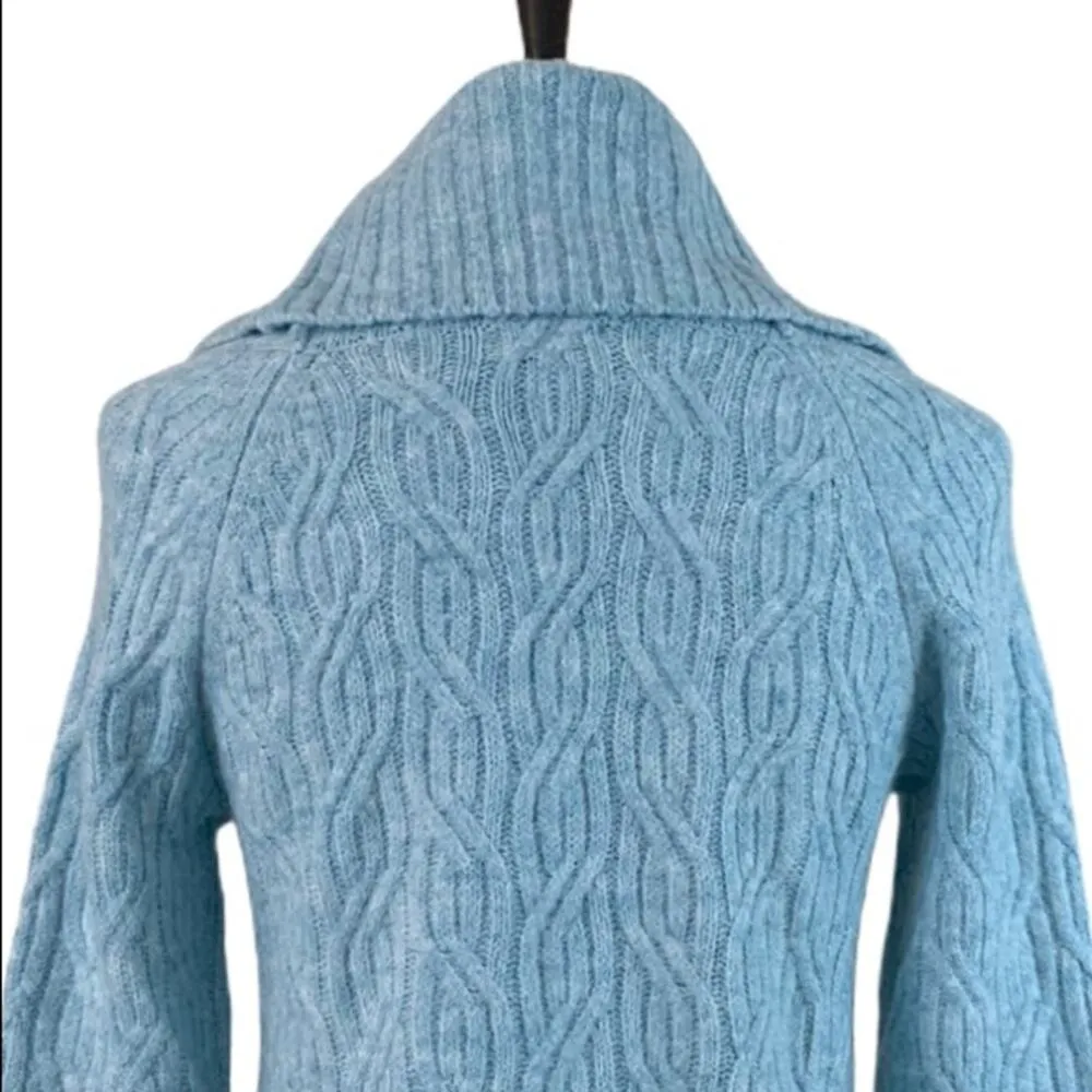 Dressbarn Westport Women's Sweater Cowl Neck Textured Blue Size Medium - Image 8